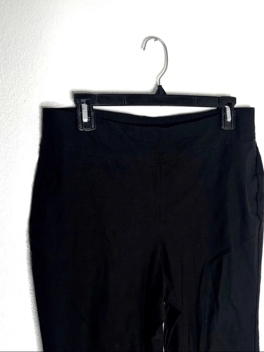 Chicos So Slimming Womens Black Crop Stretch Pull-On Pants Size 0.5/ 6
